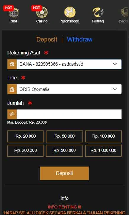 cara deposit Rejekibet Login